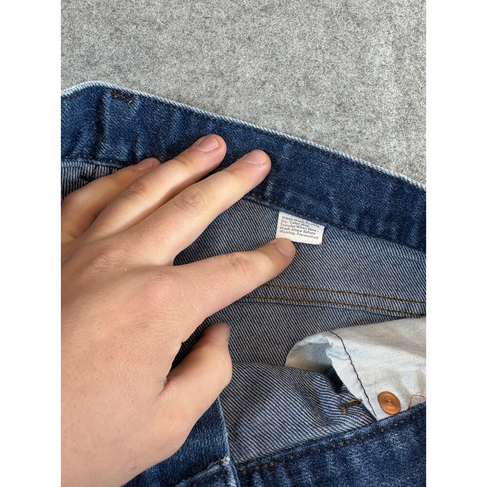 VTG 70s Levis Orange Tab Jeans Mens 30x32 Blue Straight Baggy Retro Streetwear - Picture 4 of 9